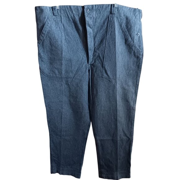 Vintage Swiss Army Work Pants 46x31 Buttonfly 1976 70's Mens Trousers - Picture 1 of 7